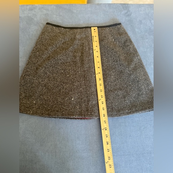 Gap Womens Skirt SZ 8 Grey Tweed Mini Lined Wool Blend Back Zip Y2K Academic - Picture 8 of 8